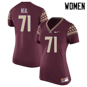 #71 Chaz Neal FSU Seminoles Women's Football Official Jerseys Garnet