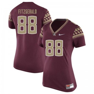 #88 Ryan Fitzgerald FSU Seminoles Women's Football Embroidery Jerseys Garnet