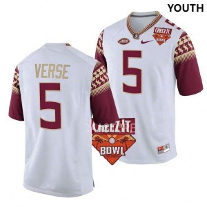 #5 Jared Verse Florida State Seminoles Youth NCAA Football Jerseys White