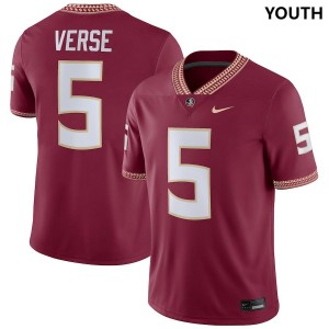 #5 Jared Verse Seminoles Youth Nike NIL Alumni Football Jersey Garnet