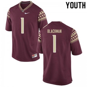 #1 James Blackman Florida State Youth Football Stitch Jerseys Garnet