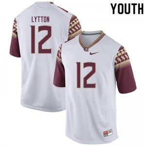 #12 A.J. Lytton Florida State Youth Football Stitched Jersey White