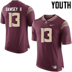 #13 Lawrence Dawsey II FSU Seminoles Youth Football High School Jersey Garnet