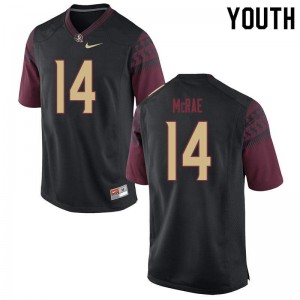 #14 Jaleel Mcrae Florida State Youth Football Embroidery Jersey Black