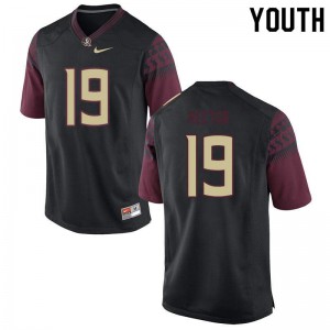 #19 Wyatt Rector Florida State Youth Football High School Jerseys Black