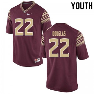 #22 Ja'Khi Douglas Florida State Youth Football Player Jersey Garnet