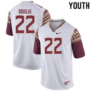 #22 Ja'Khi Douglas Florida State Youth Football University Jerseys White