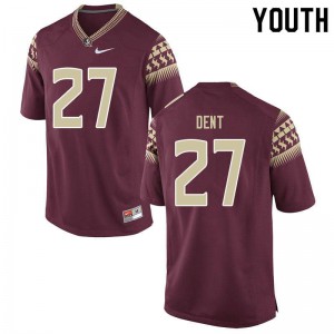 #27 Akeem Dent Florida State Seminoles Youth Football Stitched Jerseys Garnet