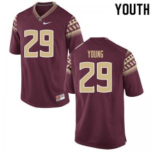 #29 Tre Young Florida State Youth Football College Jerseys Garnet