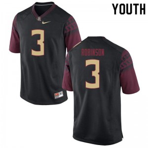 #3 Bryan Robinson Seminoles Youth Football Embroidery Jerseys Black
