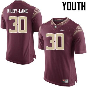 #30 ShMar Kilby-Lane Seminoles Youth Football NCAA Jerseys Garnet