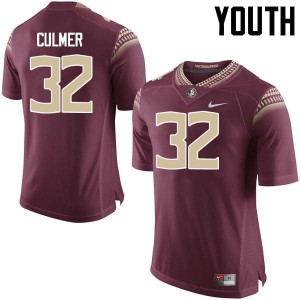 #32 Array Culmer Florida State Seminoles Youth Football Official Jersey Garnet