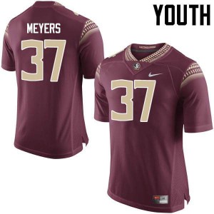 #37 Kyle Meyers Florida State Youth Football Stitched Jersey Garnet