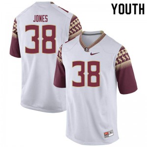 #38 Cornel Jones Florida State Youth Football Player Jersey White