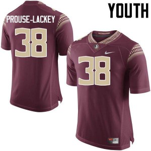 #38 Izaiah Prouse-Lackey Florida State Youth Football Embroidery Jersey Garnet