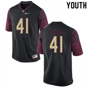 #41 Michael Barulich Florida State Seminoles Youth Football NCAA Jerseys Black