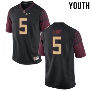 #5 Tamorrion Terry FSU Seminoles Youth Football Alumni Jersey Black