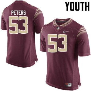 #53 Joshua Peters Florida State Seminoles Youth Football Alumni Jersey Garnet