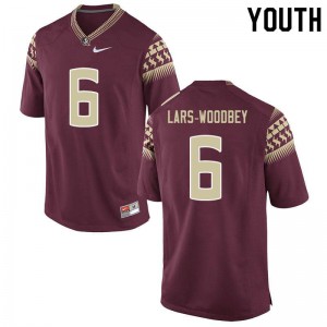 #6 Jaiden Lars-Woodbey FSU Youth Football Stitch Jerseys Garnet