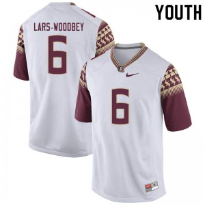 #6 Jaiden Lars-Woodbey Florida State Youth Football Official Jersey White