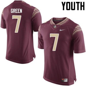 #7 Ryan Green FSU Youth Football Official Jerseys Garnet