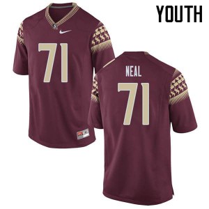 #71 Chaz Neal FSU Youth Football Stitched Jersey Garnet