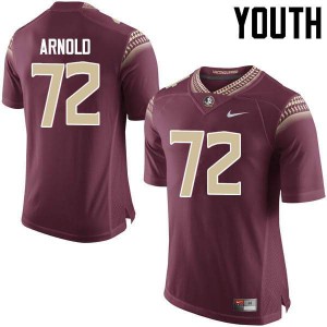 #72 Mike Arnold Florida State Youth Football Stitch Jersey Garnet