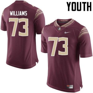 #73 Jauan Williams FSU Seminoles Youth Football Stitched Jersey Garnet