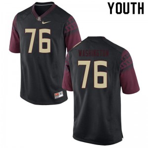 #76 Darius Washington Florida State Seminoles Youth Football Stitched Jerseys Black