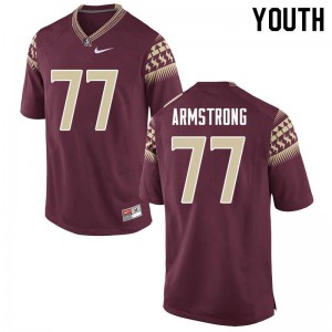 #77 Christian Armstrong Florida State Youth Football Stitched Jerseys Garnet