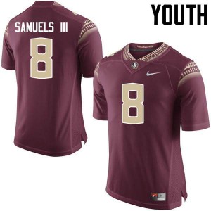 #8 Stanford Samuels III FSU Seminoles Youth Football NCAA Jerseys Garnet