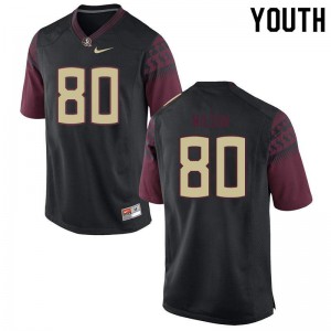 #80 Ontaria Wilson Florida State Youth Football Embroidery Jerseys Black