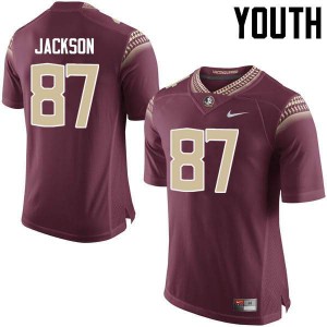 #87 Jared Jackson Florida State Youth Football University Jersey Garnet