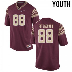 #88 Ryan Fitzgerald FSU Seminoles Youth Football Stitch Jersey Garnet