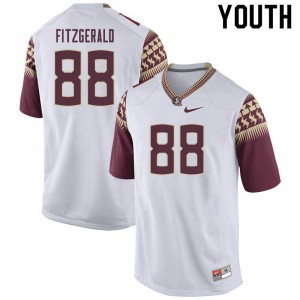 #88 Ryan Fitzgerald Seminoles Youth Football Player Jerseys White