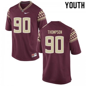 #90 Tru Thompson FSU Seminoles Youth Football Official Jerseys Garnet